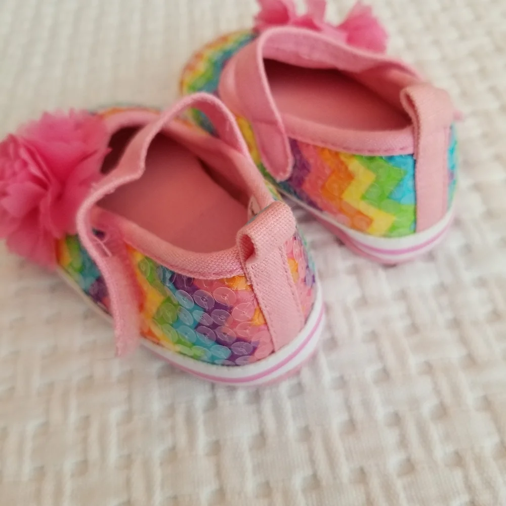 Stepping Stone Rainbow Sequin Infant Shoes